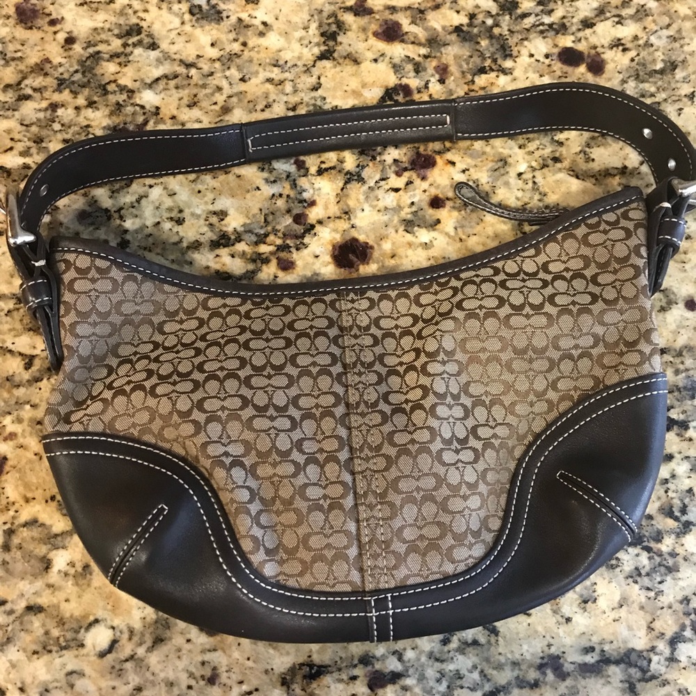 Coach Brown Jacquard Mini Purse